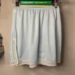 Vintage 1960s Baby Blue Skirt Slip Waist 21”
